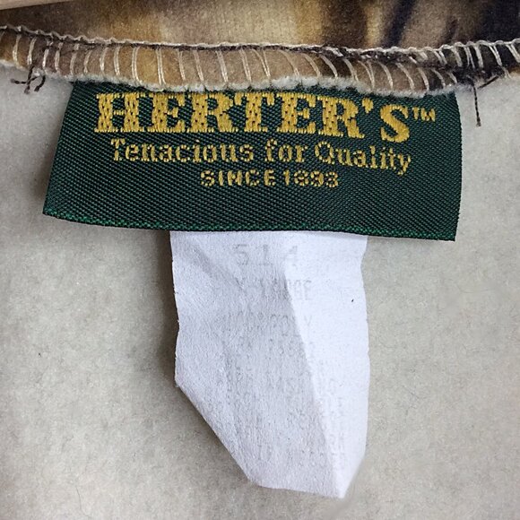 Herter's Fleece Camo Vest Mens Size XL Full Zip Advantage Wetlands Hunting - Picture 9 of 9